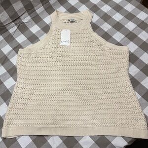 Wonderly Beige Knit Tank Top